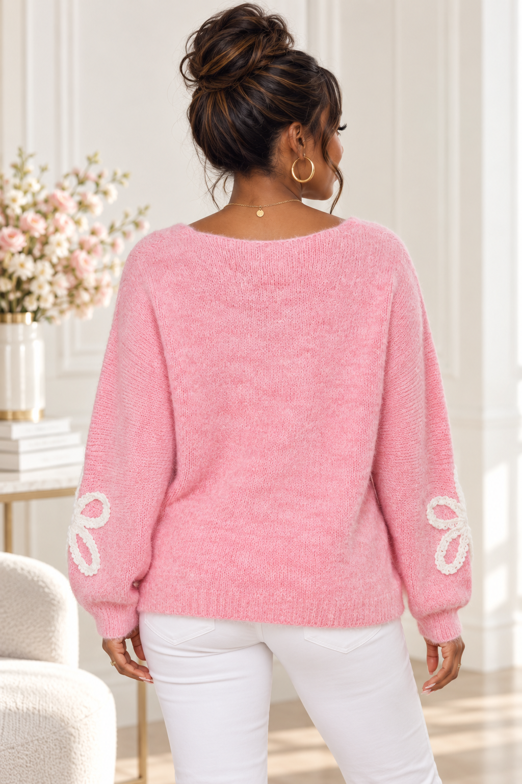 PRE-ORDER | Blushing Blooms Floral Sweater