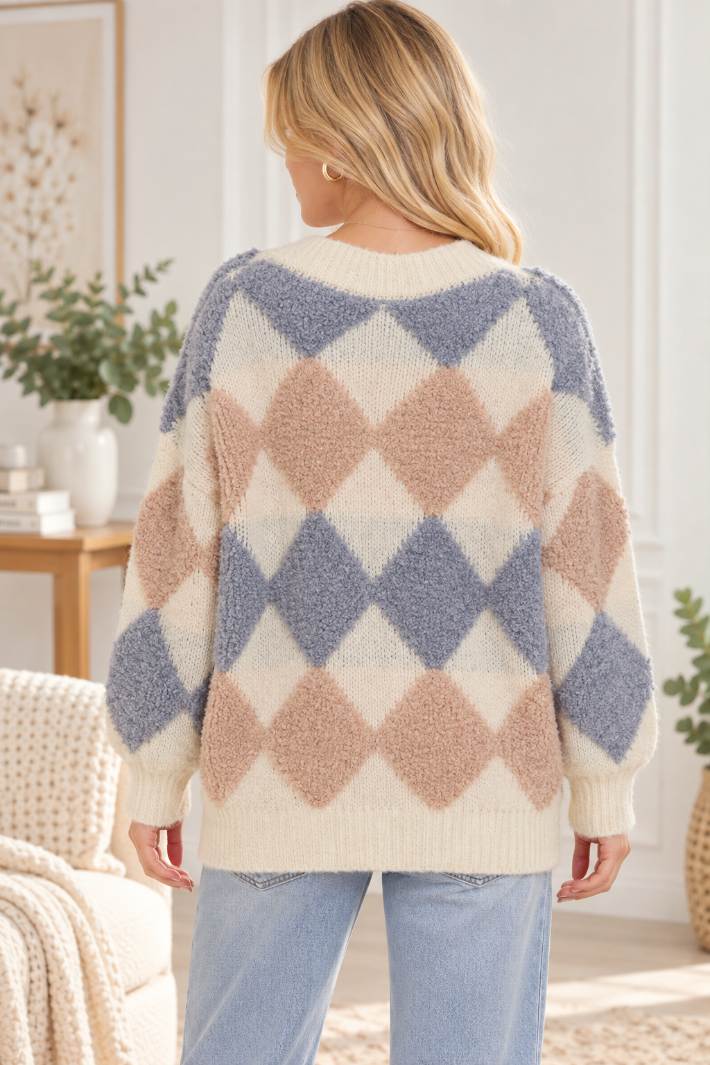 PRE-ORDER | Sunday Soft Argyle Sweater