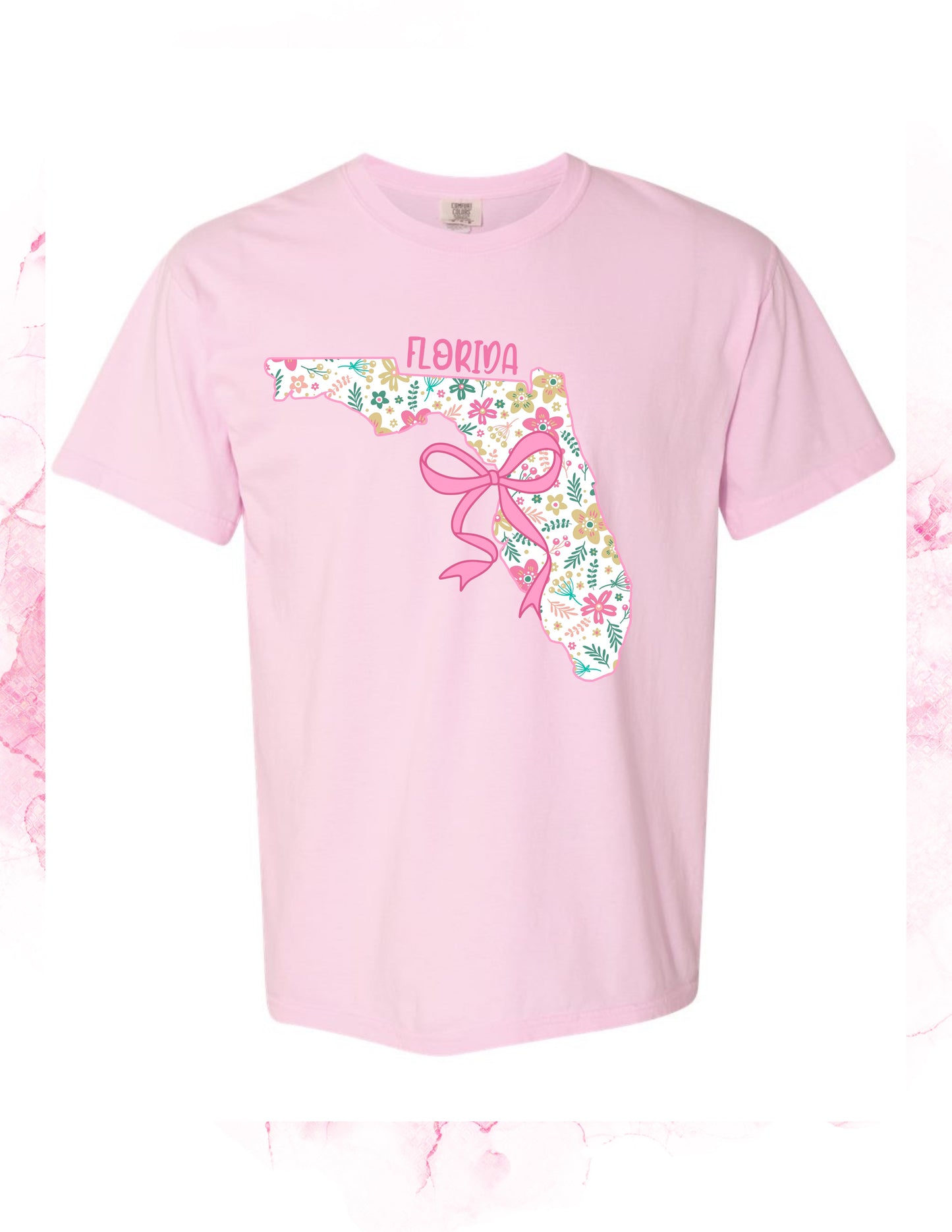 Pretty in Pink Florida Map Tee