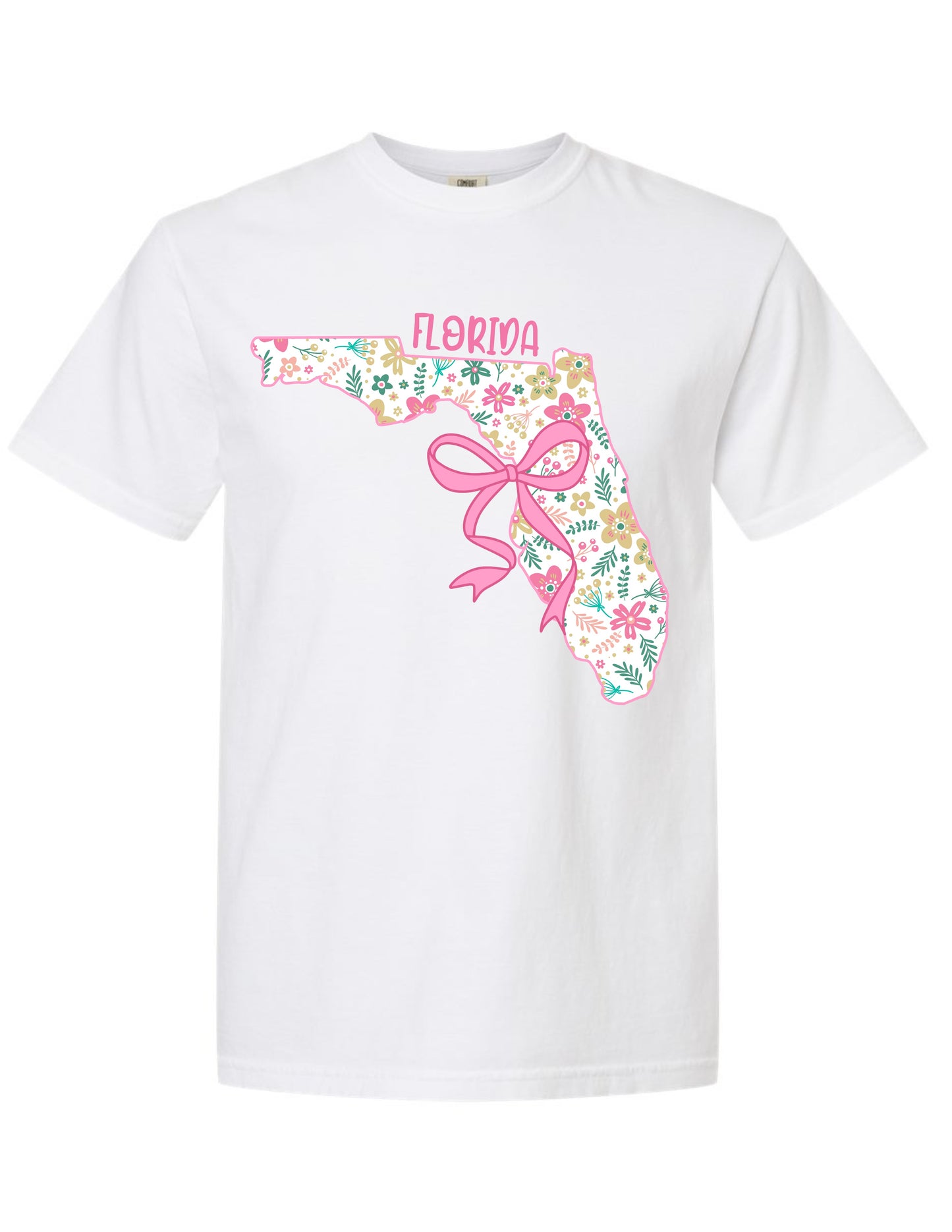 Pretty in Pink Florida Map Tee