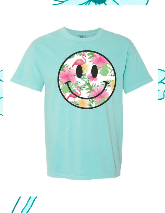 Tropic Mood – Smiley Flamingo Tee