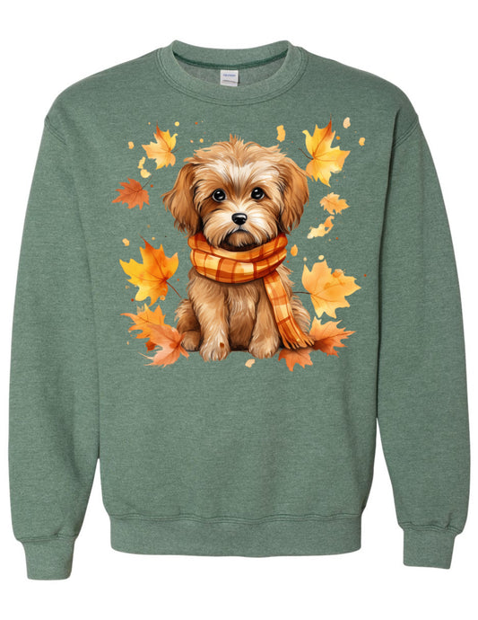 Puppy Love in Autumn Crewneck