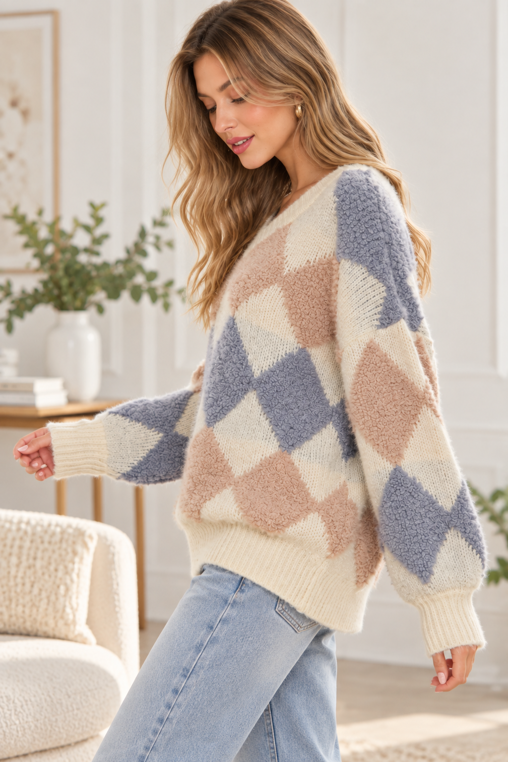 PRE-ORDER | Sunday Soft Argyle Sweater