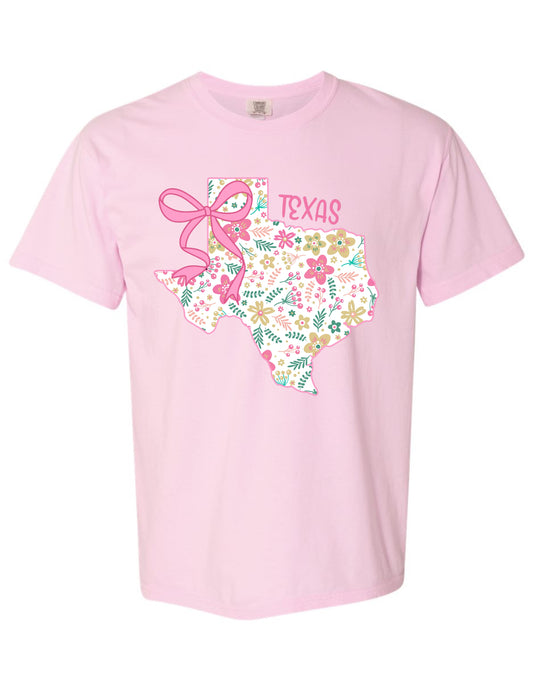 Pretty in Pink Texas Map Tee