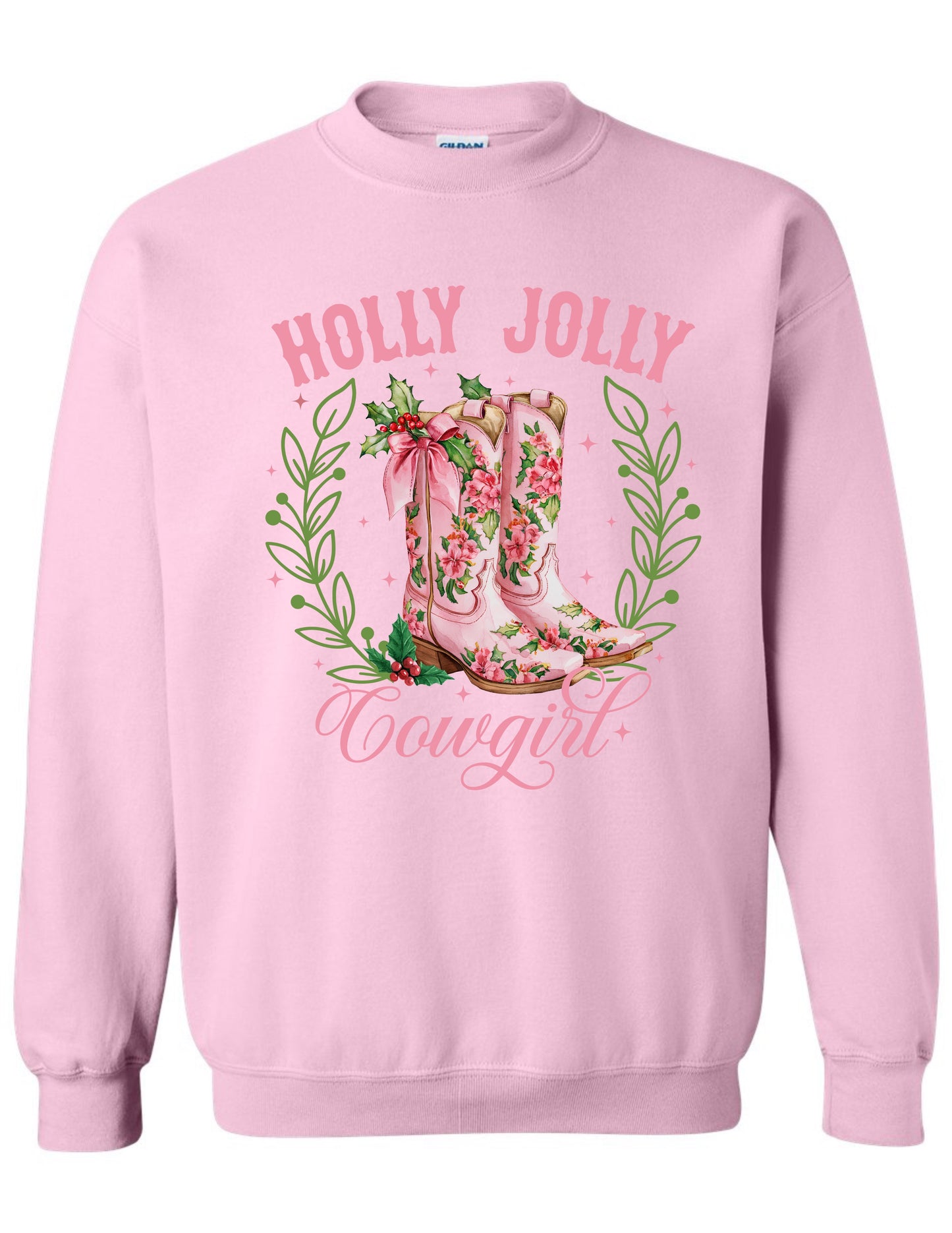 Holly Jolly Cowgirl Christmas Crewneck