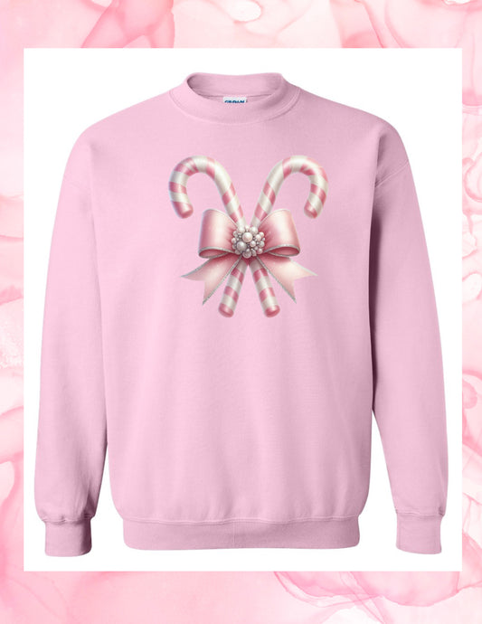 Pink Pearl Peppermint Candy Cane