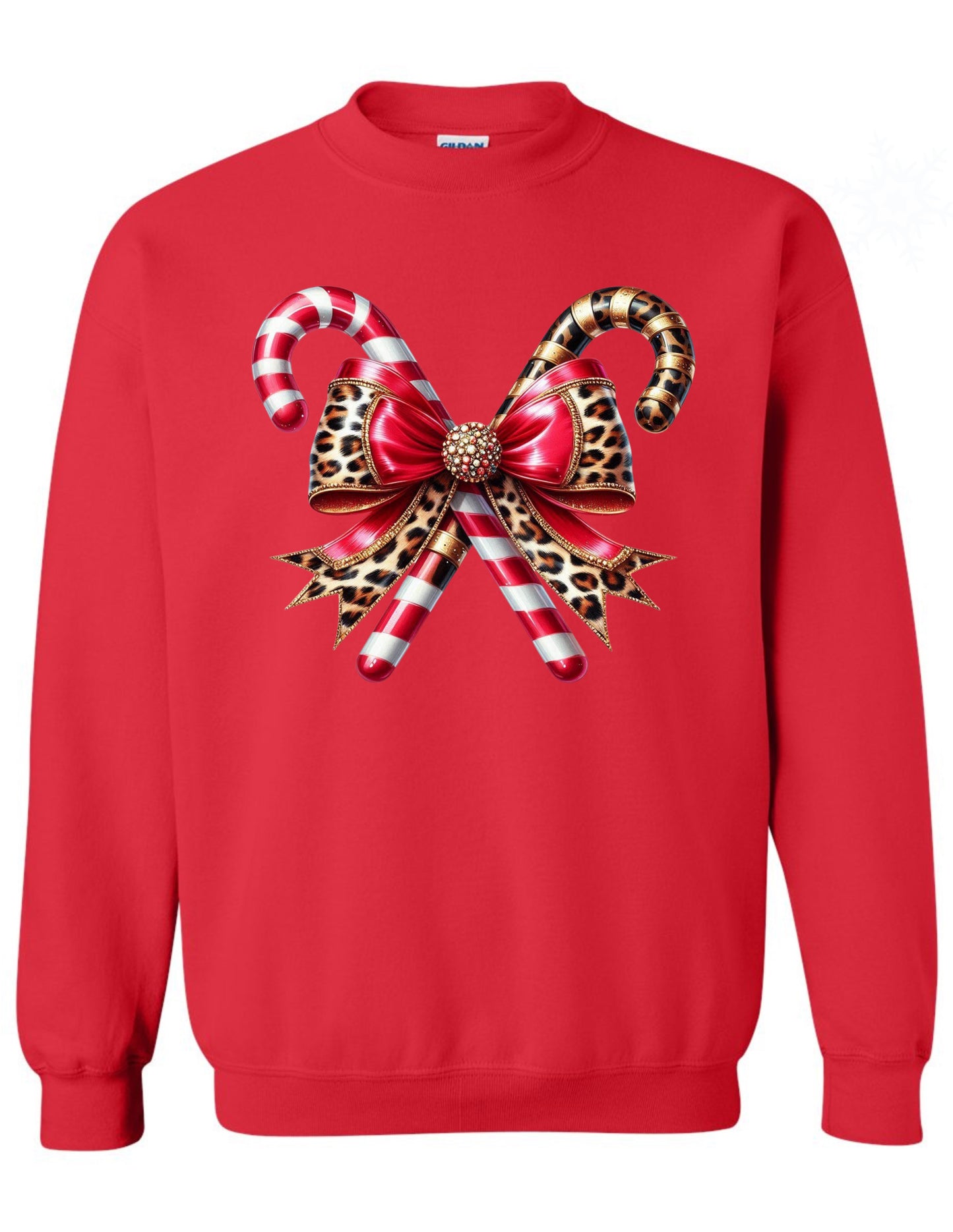 Leopard Bow Candy Cane