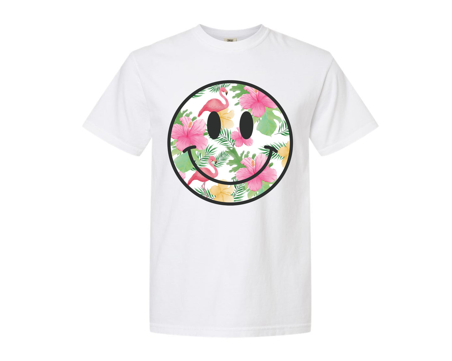 Tropic Mood – Smiley Flamingo Tee