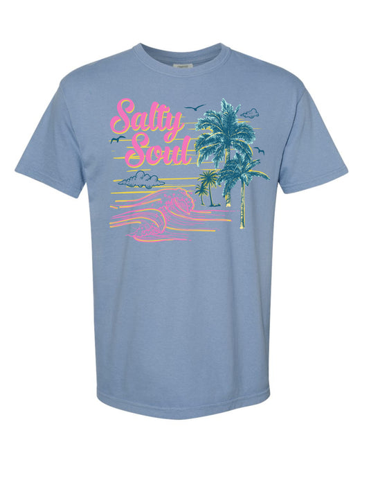 Salty Soul Tee – Palm Trees