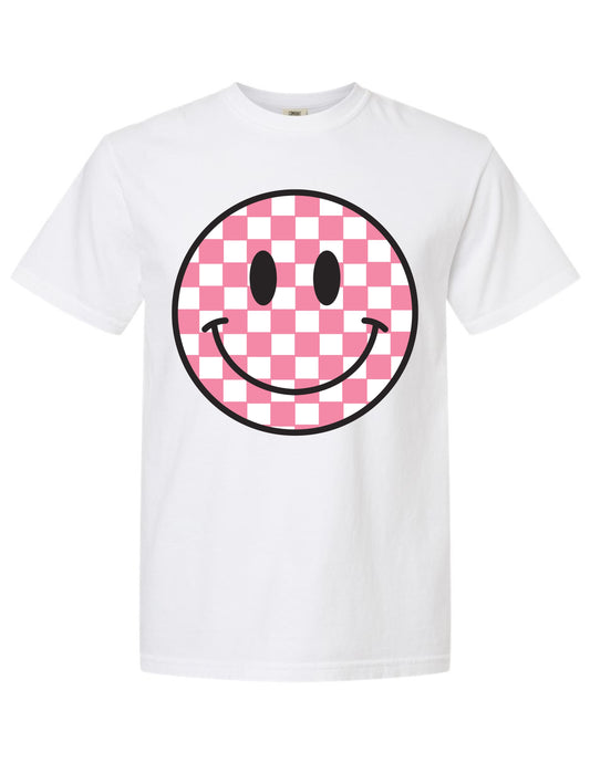 Smiley Face Pink Squad Tee