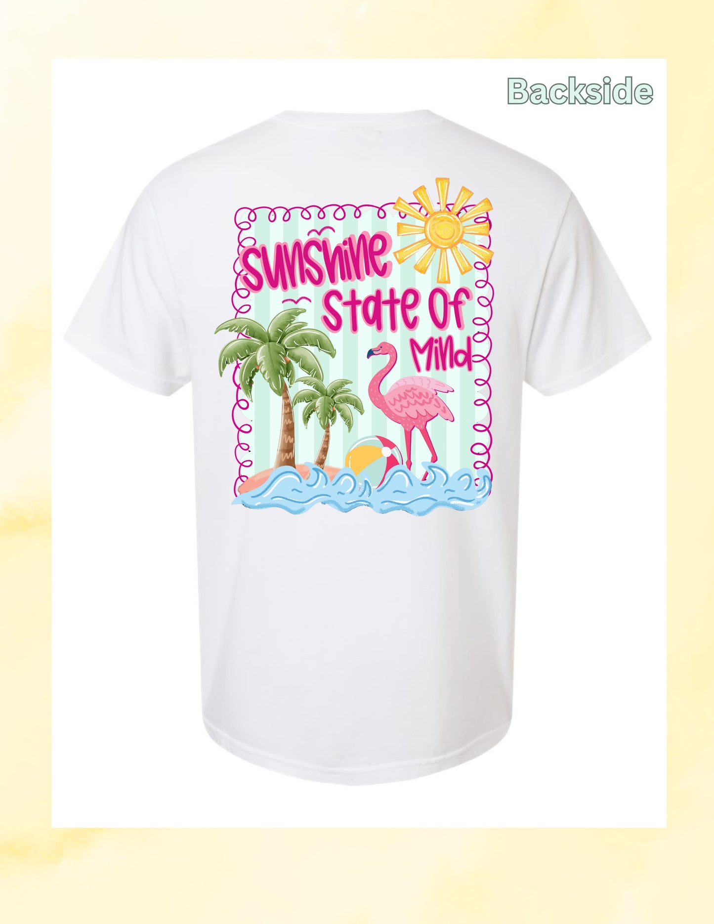 Sunshine State of Mind Tee (Front Pocket + Back Design)