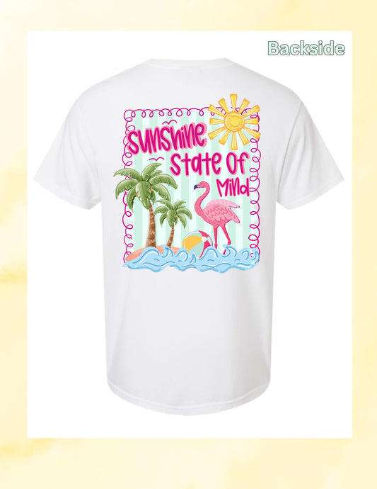 Sunshine State of Mind Tee (Front Pocket + Back Design)