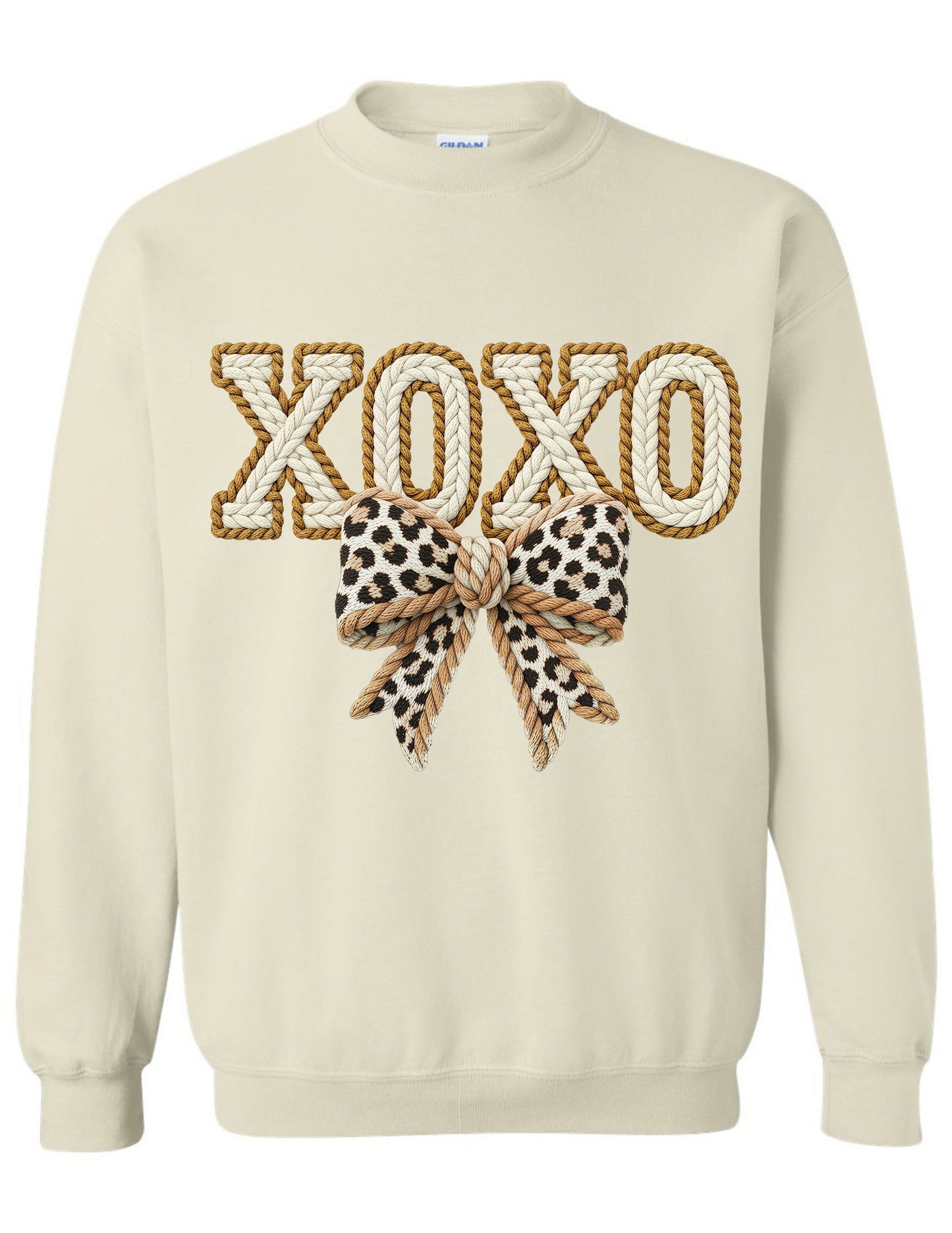 XOXO Leopard Graphic Sweatshirt